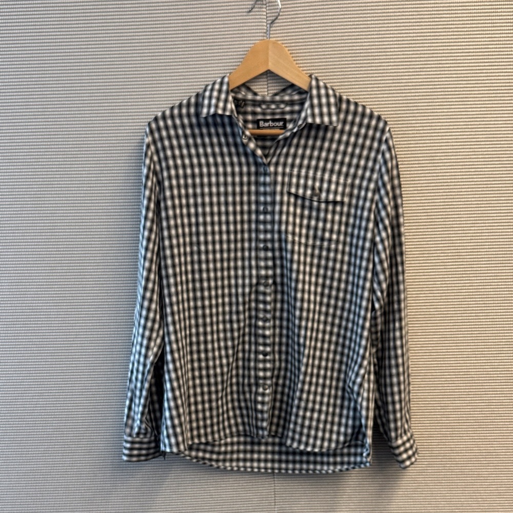 Barbour International Black and White Plaid Shirt